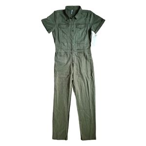 YFB Jumpsuit, Young Fabulous & Broke Coveralls, Khaki Green, Women's MEDIUM
